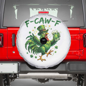 F Caw F Drunk Irish Chicken Spare Tire Cover Funny St Patricks Day Gift TS12 White Print Your Wear