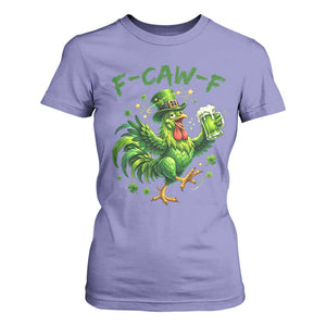 F Caw F Drunk Irish Chicken T Shirt For Women Funny St Patricks Day Gift TS12 Violet Print Your Wear