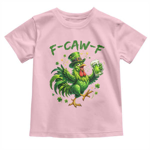 F Caw F Drunk Irish Chicken Toddler T Shirt Funny St Patricks Day Gift TS12 Light Pink Print Your Wear