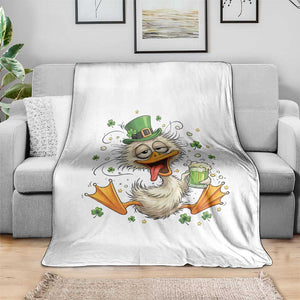 Funny Drunk Irish Duck Throw Blanket St Patricks Day Gift TS12 Print Your Wear