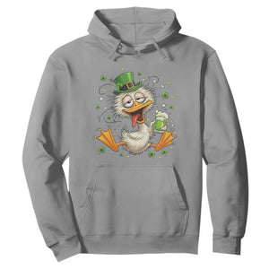 Funny Drunk Irish Duck Hoodie St Patricks Day Gift TS12 Sport Gray Print Your Wear