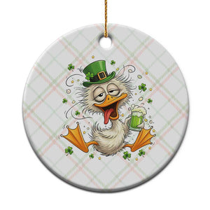 Funny Drunk Irish Duck Ceramic Ornament St Patricks Day Gift TS12 1pc Christmas Plaid Print Your Wear