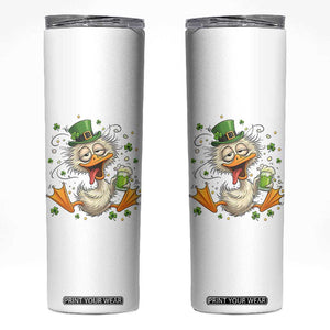 Funny Drunk Irish Duck Skinny Tumbler St Patricks Day Gift TS12 White Print Your Wear