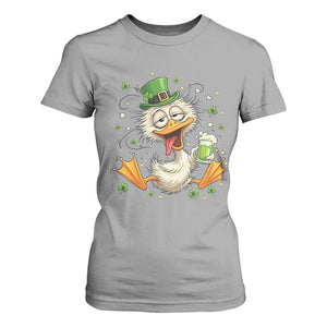 Funny Drunk Irish Duck T Shirt For Women St Patricks Day Gift TS12 Sport Gray Print Your Wear