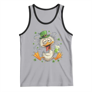 Funny Drunk Irish Duck Tank Top St Patricks Day Gift TS12 Athletic Heather Black Print Your Wear