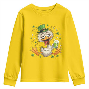 Funny Drunk Irish Duck Youth Sweatshirt St Patricks Day Gift TS12 Daisy Print Your Wear