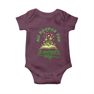 All Booked For St Patricks Day Baby Onesie Irish Reader Gift TS12 Maroon Print Your Wear