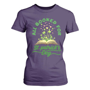 All Booked For St Patricks Day T Shirt For Women Irish Reader Gift TS12 Purple Print Your Wear