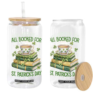 All Booked For St Patricks Day Glass Can Gift For Book Lovers TS12 Print Your Wear