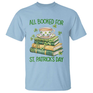 All Booked For St Patricks Day T Shirt Gift For Book Lovers TS12 Light Blue Print Your Wear
