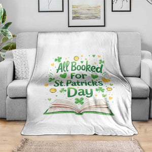 All Booked For St Patricks Day Throw Blanket Irish Bookworm Gift TS12 Print Your Wear