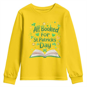 All Booked For St Patricks Day Youth Sweatshirt Irish Bookworm Gift TS12 Daisy Print Your Wear