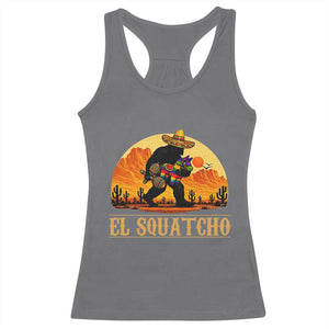Funny El Squatcho Cinco De Mayo Fiesta Gift Racerback Tank Top TS12 Charcoal Print Your Wear