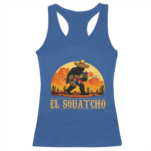 Funny El Squatcho Cinco De Mayo Fiesta Gift Racerback Tank Top TS12 Royal Blue Print Your Wear