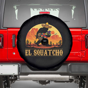 Funny El Squatcho Cinco De Mayo Fiesta Gift Spare Tire Cover TS12 Black Print Your Wear