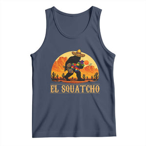 Funny El Squatcho Cinco De Mayo Fiesta Gift Tank Top TS12 Navy Print Your Wear