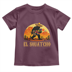 Funny El Squatcho Cinco De Mayo Fiesta Gift Toddler T Shirt TS12 Maroon Print Your Wear