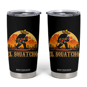 Funny El Squatcho Cinco De Mayo Fiesta Gift Tumbler Cup TS12 Black Print Your Wear