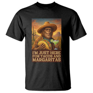 Funny El Squatcho Cinco De Mayo T Shirt Just Here For Tacos And Margaritas TS12 Black Print Your Wear