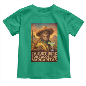 Funny El Squatcho Cinco De Mayo Toddler T Shirt Just Here For Tacos And Margaritas TS12 Irish Green Print Your Wear