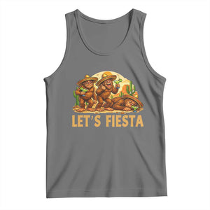 Funny Drunk Bigfoot Cinco De Mayo Tank Top Lets Fiesta Party Gift TS12 Black Heather Print Your Wear