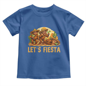 Funny Drunk Bigfoot Cinco De Mayo Toddler T Shirt Lets Fiesta Party Gift TS12 Royal Blue Print Your Wear