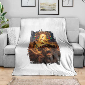 Funny Bigfoot Alien Selfie Throw Blanket Cinco De Mayo Party Gift TS12 Print Your Wear