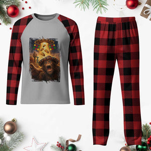 Funny Bigfoot Alien Selfie Plaid Pajama Set Cinco De Mayo Party Gift TS12 Buffalo Plaid Print Your Wear