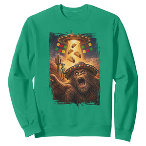 Funny Bigfoot Alien Selfie Sweatshirt Cinco De Mayo Party Gift TS12 Irish Green Print Your Wear
