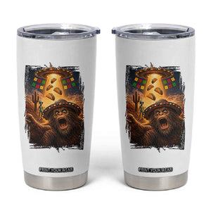 Funny Bigfoot Alien Selfie Tumbler Cup Cinco De Mayo Party Gift TS12 White Print Your Wear