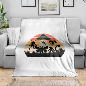 Retro Sunset Cryptid Squad Throw Blanket Cryptid Lover Gift TS12 Print Your Wear