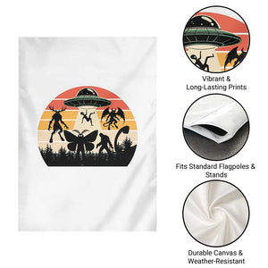 Retro Sunset Cryptid Squad Garden Flag Cryptid Lover Gift TS12 Print Your Wear