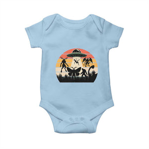 Retro Sunset Cryptid Squad Baby Onesie Cryptid Lover Gift TS12 Light Blue Print Your Wear