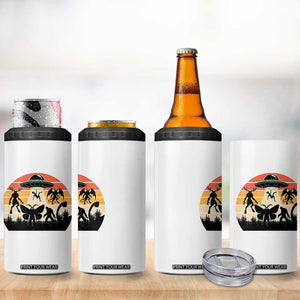 Retro Sunset Cryptid Squad 4 in 1 Can Cooler Tumbler Cryptid Lover Gift TS12 Print Your Wear