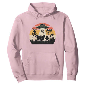 Retro Sunset Cryptid Squad Hoodie Cryptid Lover Gift TS12 Light Pink Print Your Wear
