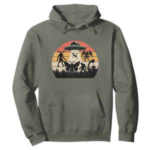 Retro Sunset Cryptid Squad Hoodie Cryptid Lover Gift TS12 Military Green Print Your Wear