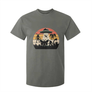 Retro Sunset Cryptid Squad T Shirt For Kid Cryptid Lover Gift TS12 Military Green Print Your Wear