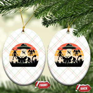 Retro Sunset Cryptid Squad Ceramic Ornament Cryptid Lover Gift TS12 Print Your Wear