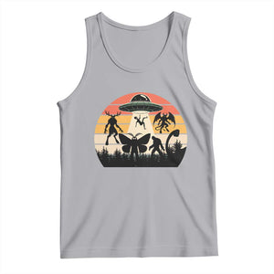 Retro Sunset Cryptid Squad Tank Top Cryptid Lover Gift TS12 Athletic Heather Print Your Wear