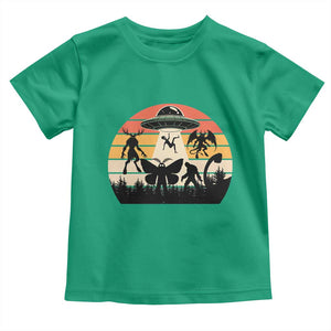 Retro Sunset Cryptid Squad Toddler T Shirt Cryptid Lover Gift TS12 Irish Green Print Your Wear