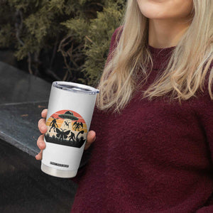 Retro Sunset Cryptid Squad Tumbler Cup Cryptid Lover Gift TS12 Print Your Wear