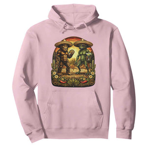 Funny Bigfoot Chupacabra Cinco De Mayo Hoodie Cryptid Lover Gift TS12 Light Pink Print Your Wear