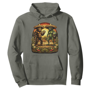 Funny Bigfoot Chupacabra Cinco De Mayo Hoodie Cryptid Lover Gift TS12 Military Green Print Your Wear