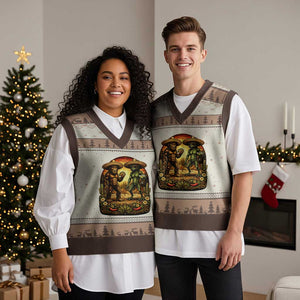 Funny Bigfoot Chupacabra Cinco De Mayo V-Neck Knit Sweater Vest Cryptid Lover Gift TS12 Mocha Mousse Print Your Wear