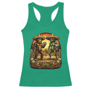 Funny Bigfoot Chupacabra Cinco De Mayo Racerback Tank Top Cryptid Lover Gift TS12 Irish Green Print Your Wear