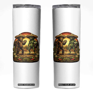 Funny Bigfoot Chupacabra Cinco De Mayo Skinny Tumbler Cryptid Lover Gift TS12 White Print Your Wear