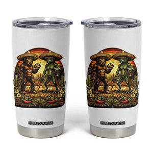 Funny Bigfoot Chupacabra Cinco De Mayo Tumbler Cup Cryptid Lover Gift TS12 White Print Your Wear