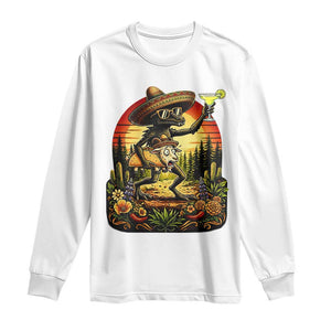Funny Chupacabra Goat Taco Lover Long Sleeve Shirt Cinco De Mayo Party Gift TS12 White Print Your Wear