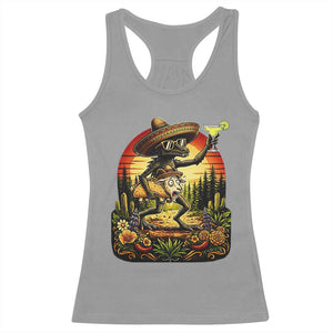 Funny Chupacabra Goat Taco Lover Racerback Tank Top Cinco De Mayo Party Gift TS12 Sport Gray Print Your Wear