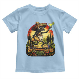 Funny Chupacabra Goat Taco Lover Toddler T Shirt Cinco De Mayo Party Gift TS12 Light Blue Print Your Wear